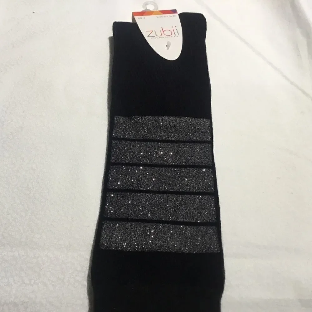 SALE BUY 5/$10. . NWT. Girls Knee Socks Sz 8 Black.